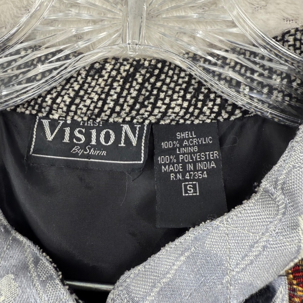 First Vision By Shirin Patchwork Jacket Button Up… - image 2